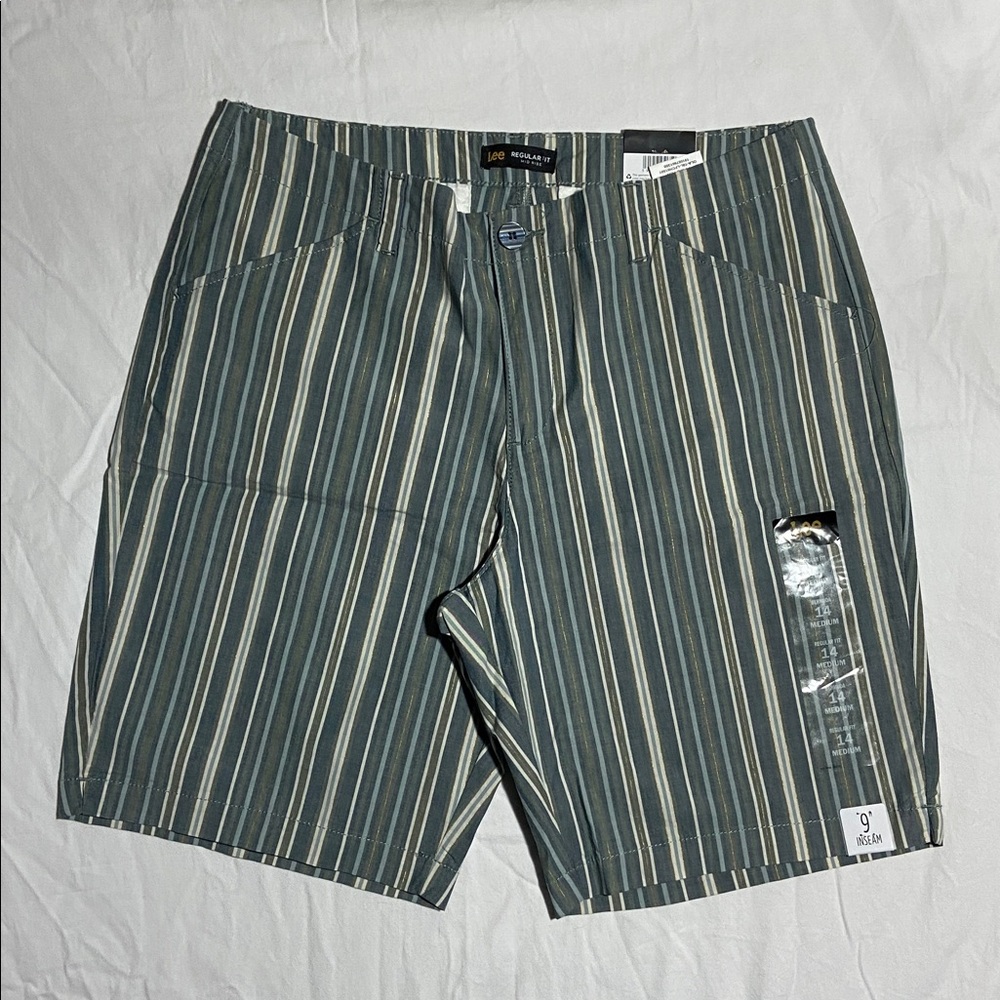 Lee Blue and White Striped Bermuda Shorts NWT